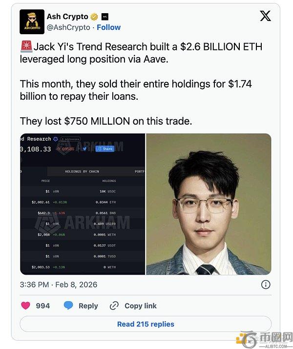 Trend Research 清仓以太坊亏损 7.5 亿美元:市场底部信号或已显现?