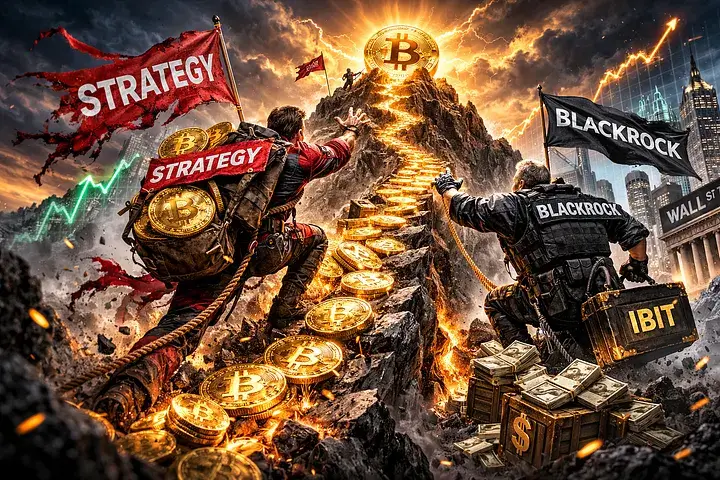贝莱德 vs. Strategy:谁将赢得比特币积累大战?